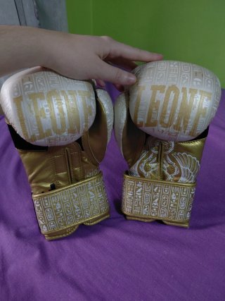 Guantes Boxeo Leone 1947 Nefertiti Blanco-Oro