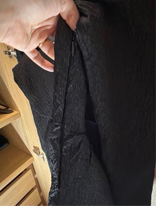 Vestido Zara Negro Textura Talla XS