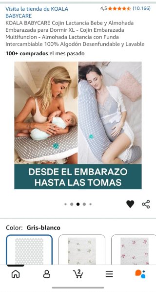 Cojín de lactancia y Almohada embarazo.