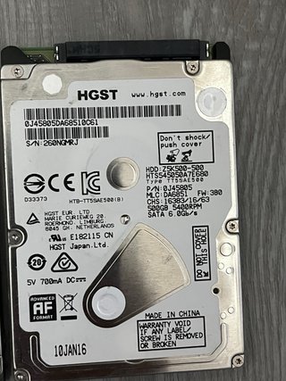 Lote 3 Discos Duros HGST, Seagate, Toshiba 3S5ZTS