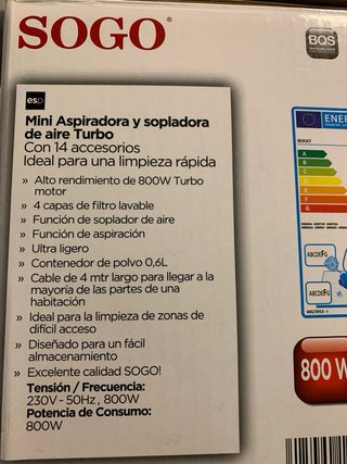 Aspirador Sogo SS-16006 en buen estado