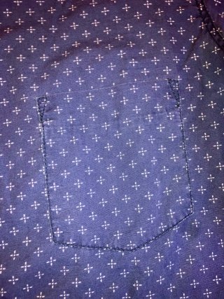 Camisa Elvine azul estampada