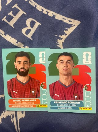 Cromos Mundial 2026: Bruno Fernandes y Cristiano R