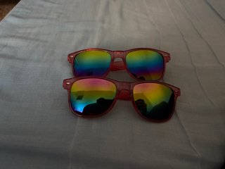 2 Gafas de Sol Rosas Arcoíris