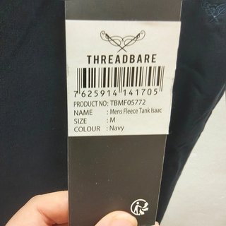 Chaleco Threadbare Fleece Tank Isaac Azul...