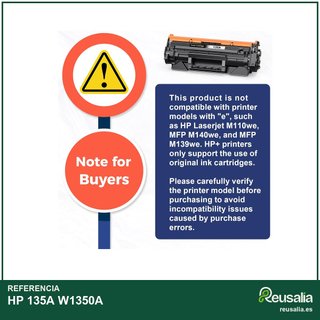 Tóner negro compatible HP 135A W1350A