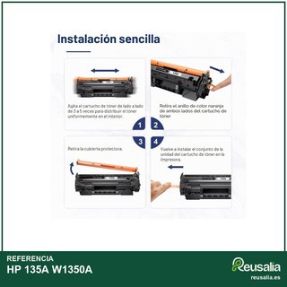 Tóner negro compatible HP 135A W1350A