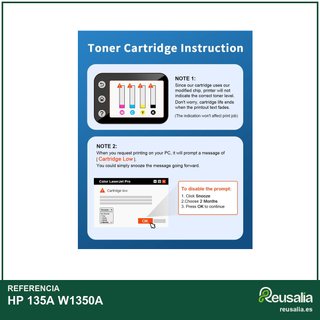 Tóner negro compatible HP 135A W1350A