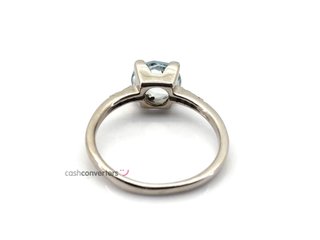 sortija oro 18k con piedra con diamante