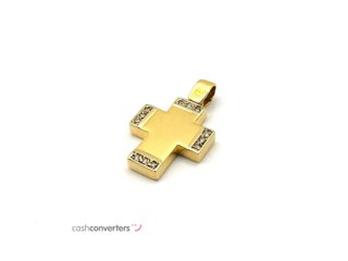colgante oro 18k con piedra con diamante
