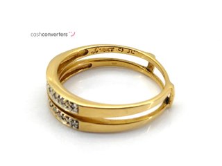 sortija oro 18k con piedra con diamante