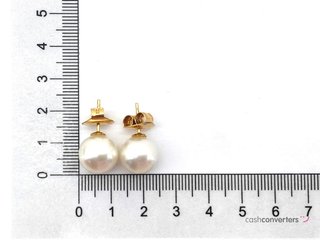pendientes oro 18k con piedra con perla