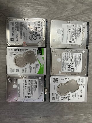 Lote 7 discos duros 0.5-2 TB PARA PIEZAS 9AZA01
