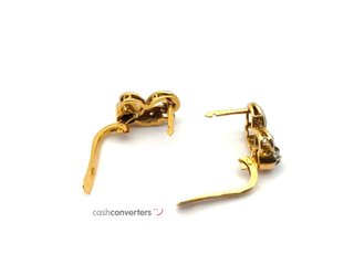 pendientes oro 18k con piedra con diamante
