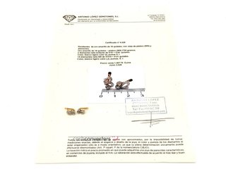 pendientes oro 18k con piedra con diamante