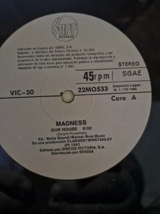 Vinilo Madness Our House 45 R.P.M. Maxi