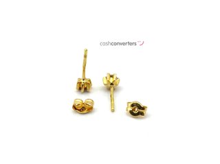 pendientes oro 18k con piedra con diamante