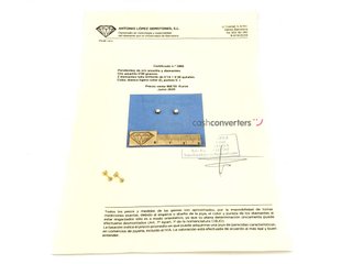 pendientes oro 18k con piedra con diamante