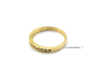 anillo oro 18k con piedra con circonita