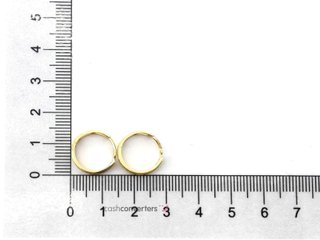 argollas oro 18k con piedra con circonita