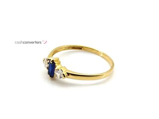 anillo oro 18k con piedra con circonita
