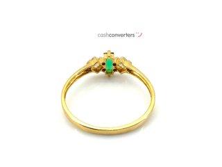 anillo oro 18k con piedra con circonita