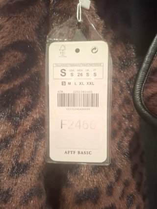 Chaqueta leopardo efecto pelo Talla S oversize