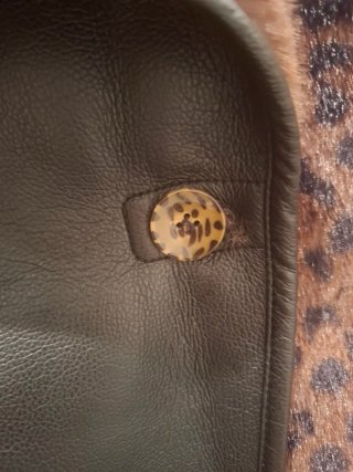 Chaqueta leopardo efecto pelo Talla S oversize