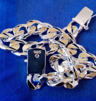 Pulsera Cubana Plata 925 Hombre Nueva