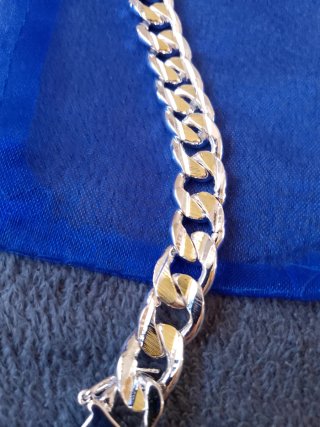 Pulsera Cubana Plata 925 Hombre Nueva