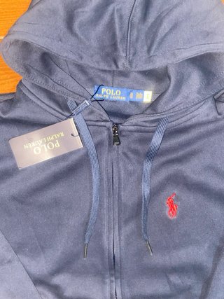 Casaco Polo Ralph Lauren azul com fecho