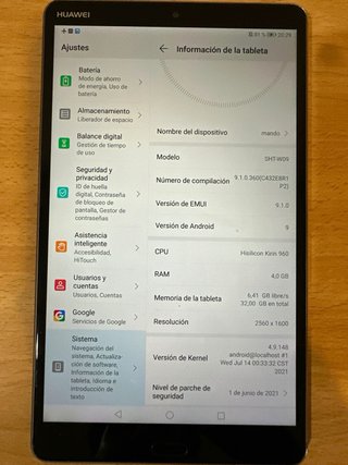 Huawei MediaPad M5 10.8 4GB/32GB Gris