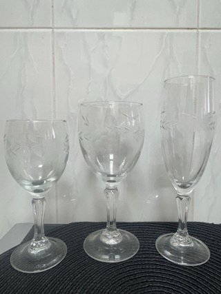 Copas de cristal grabadas