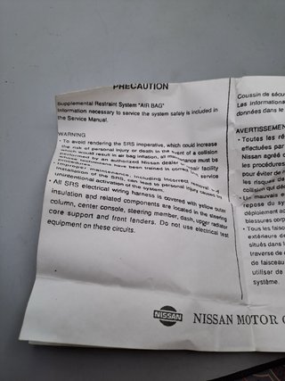 Módulo SRS Airbag 285562N300 Nissan Almera