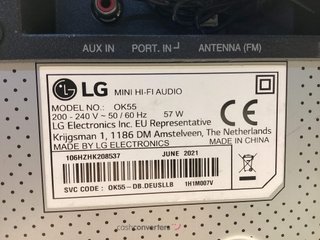 mini cadena hifi lg ok55
