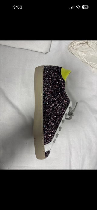 Zapatillas Mujer Purpurina Morado y Amarillo