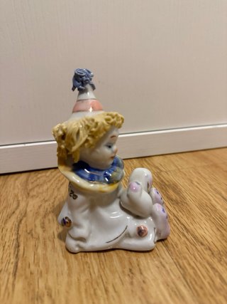 Figura payaso porcelana sentado
