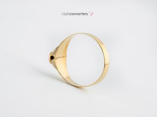 sello oro 18k con piedra con circonita