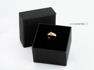 sello oro 18k con piedra con circonita