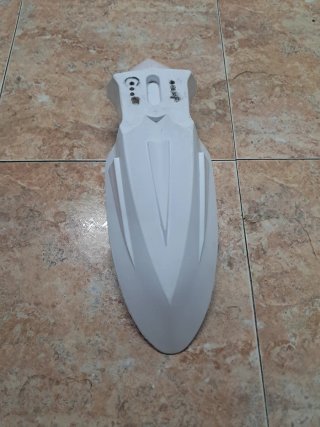 Guardabarros corto moto blanco