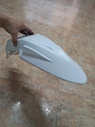Guardabarros corto moto blanco