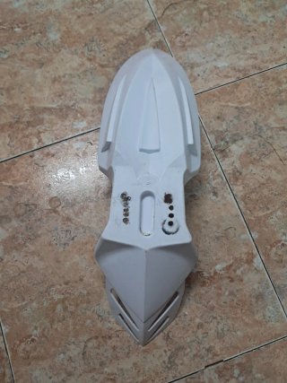 Guardabarros corto moto blanco
