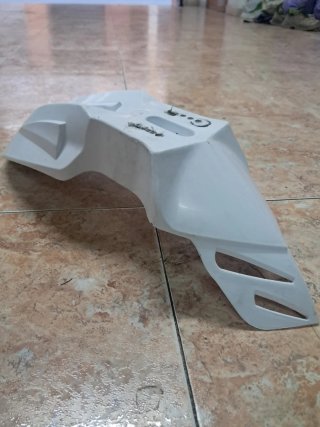 Guardabarros corto moto blanco