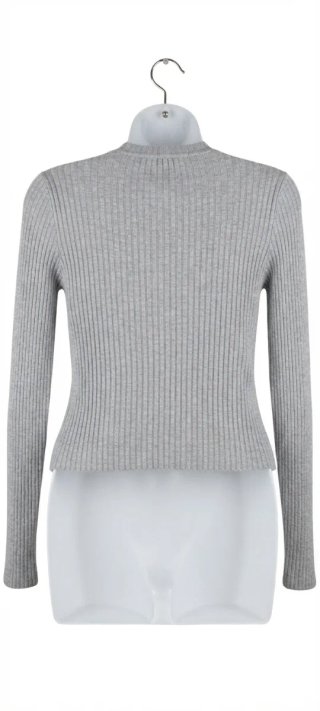 Jersey canalé gris Stradivarius Talla M