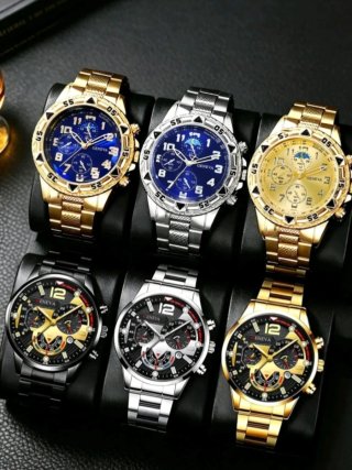 Conjunto 6 Relojes de Moda Analógicos