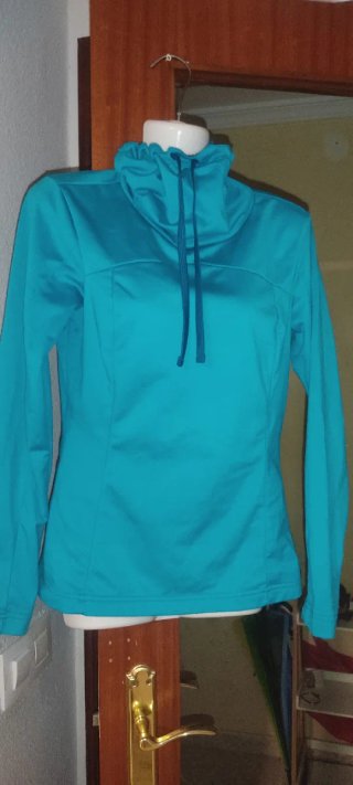 Sudadera Decathlon cuello alto turquesa
