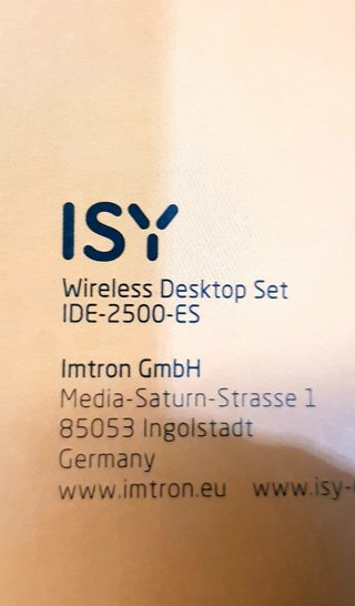 Pack Teclado y Ratón ISY IDE-2500-ES Inalámbrico