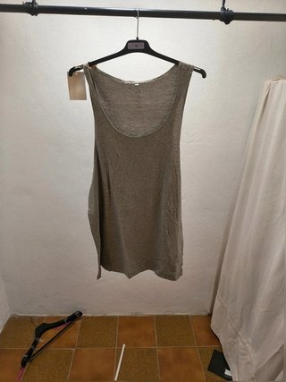 Camiseta Sin Mangas Gris Jaspeado Talla XXL -...