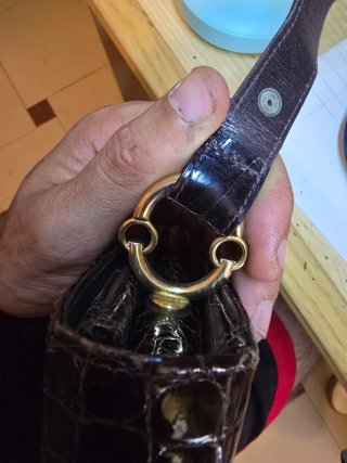 Borsa tracolla vera pelle coccodrillo