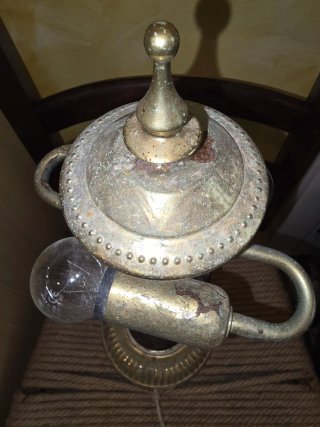 Lampada vintage cristallo rosso di Boemia